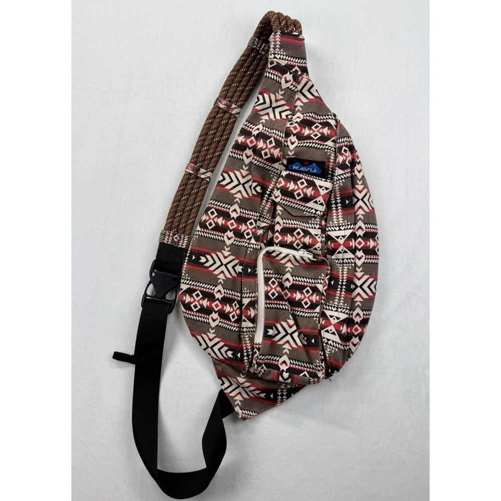 Kavu Geometric/Aztec Crossbody Backpack Purse Bag Sling Gorpcore Hiking Utility
